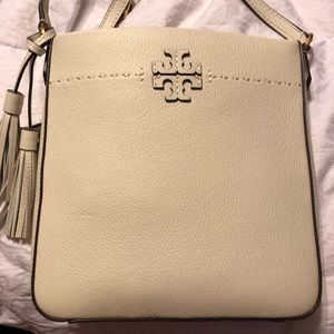TORY BURCH Ivory McGraw Leather Swingpack